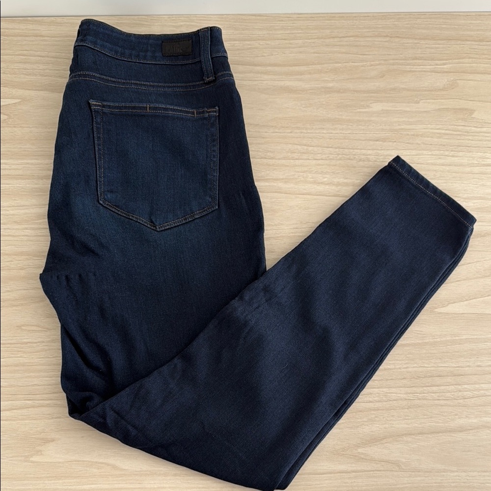 Paige Dark Blue Denim Jeans